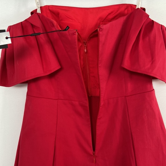 Silk Blend A-Line Cocktail Dress built in Corset with Boning - Picture 7 of 14